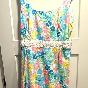 Lilly Pulitzer Floral Sleeveless Dress – Size 14